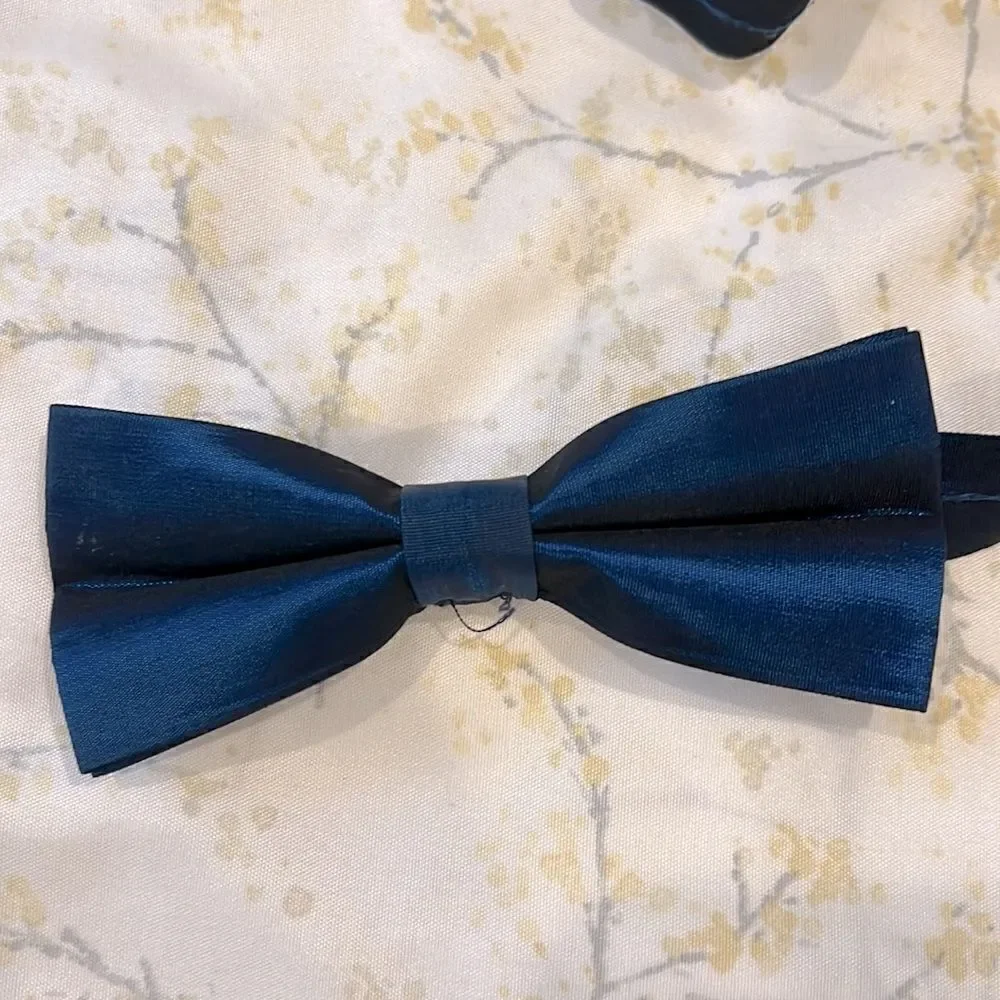 BLUE CUMMERBUND & BOWTIE SET Polyester made innUSA